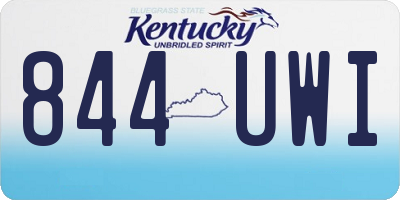 KY license plate 844UWI