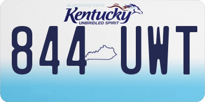 KY license plate 844UWT