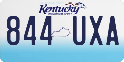 KY license plate 844UXA
