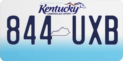 KY license plate 844UXB