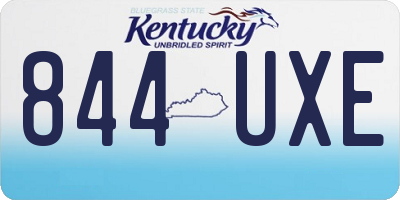 KY license plate 844UXE