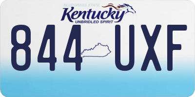 KY license plate 844UXF