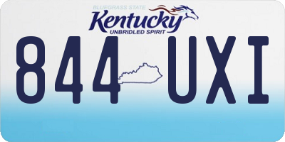 KY license plate 844UXI