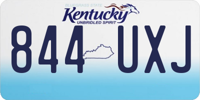 KY license plate 844UXJ
