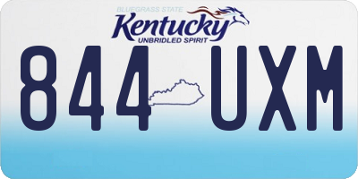 KY license plate 844UXM