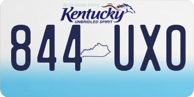KY license plate 844UXO
