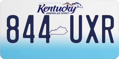 KY license plate 844UXR