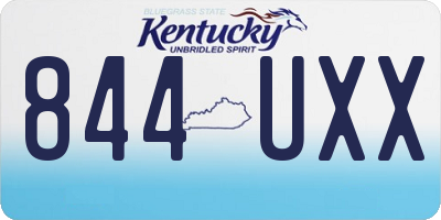 KY license plate 844UXX