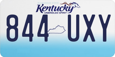 KY license plate 844UXY