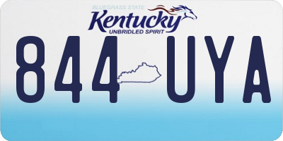KY license plate 844UYA
