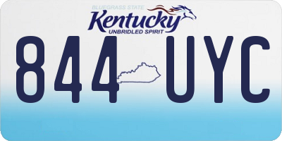 KY license plate 844UYC