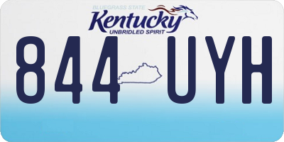 KY license plate 844UYH