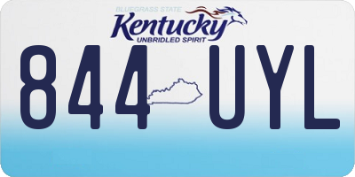 KY license plate 844UYL