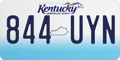KY license plate 844UYN