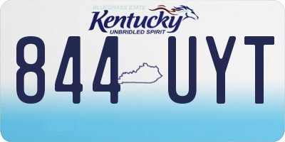 KY license plate 844UYT