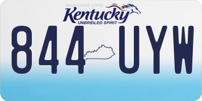 KY license plate 844UYW