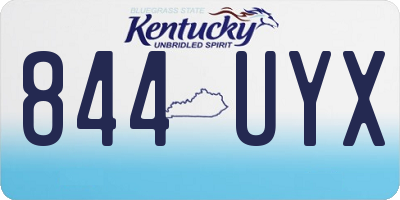 KY license plate 844UYX
