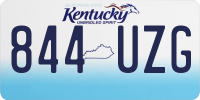 KY license plate 844UZG