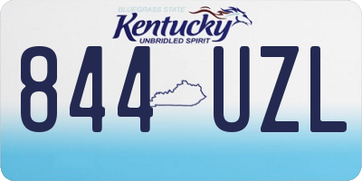KY license plate 844UZL