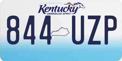 KY license plate 844UZP