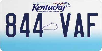 KY license plate 844VAF