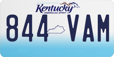 KY license plate 844VAM