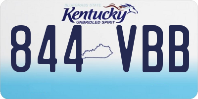 KY license plate 844VBB