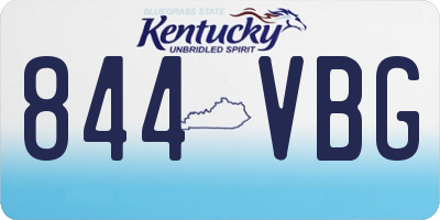 KY license plate 844VBG