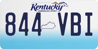 KY license plate 844VBI
