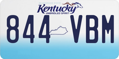 KY license plate 844VBM