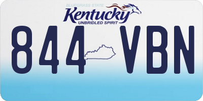 KY license plate 844VBN