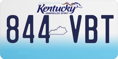 KY license plate 844VBT