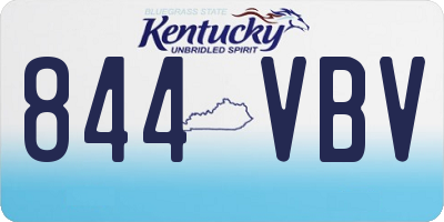 KY license plate 844VBV