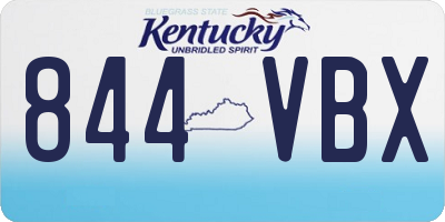 KY license plate 844VBX