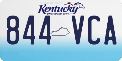 KY license plate 844VCA