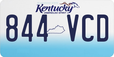 KY license plate 844VCD