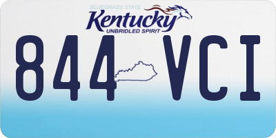 KY license plate 844VCI