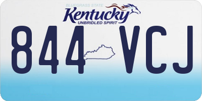 KY license plate 844VCJ