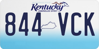 KY license plate 844VCK