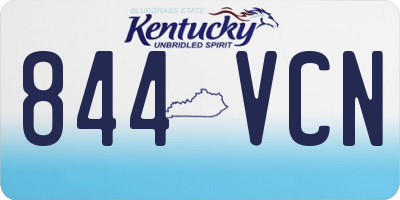 KY license plate 844VCN