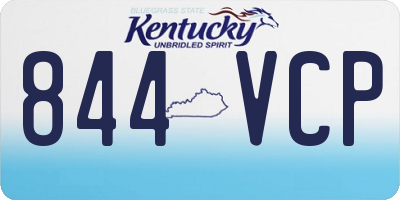 KY license plate 844VCP