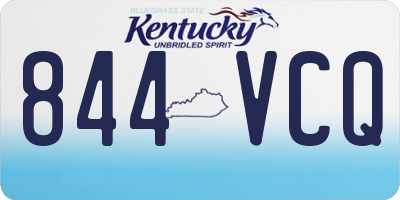KY license plate 844VCQ
