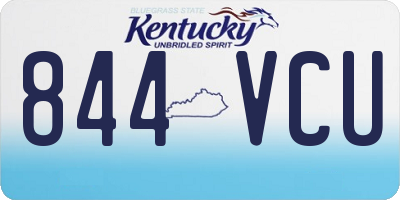KY license plate 844VCU