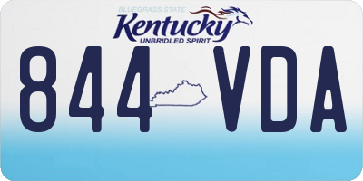 KY license plate 844VDA