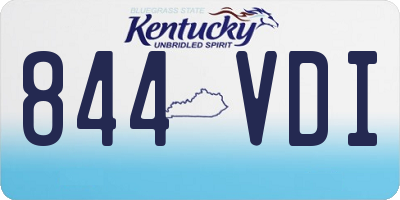 KY license plate 844VDI