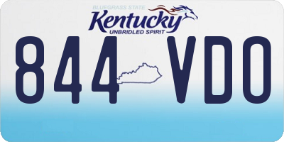 KY license plate 844VDO