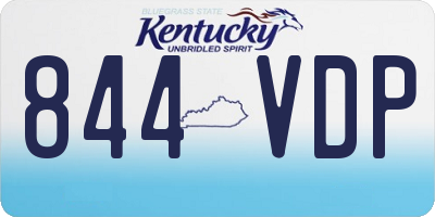 KY license plate 844VDP