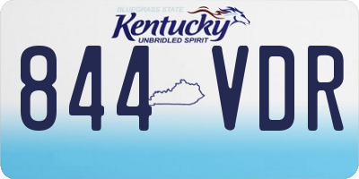 KY license plate 844VDR
