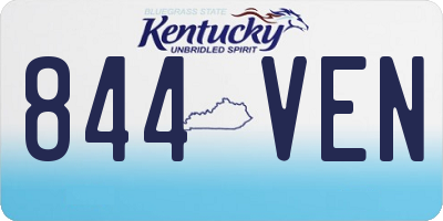 KY license plate 844VEN