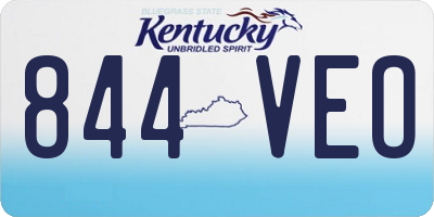 KY license plate 844VEO